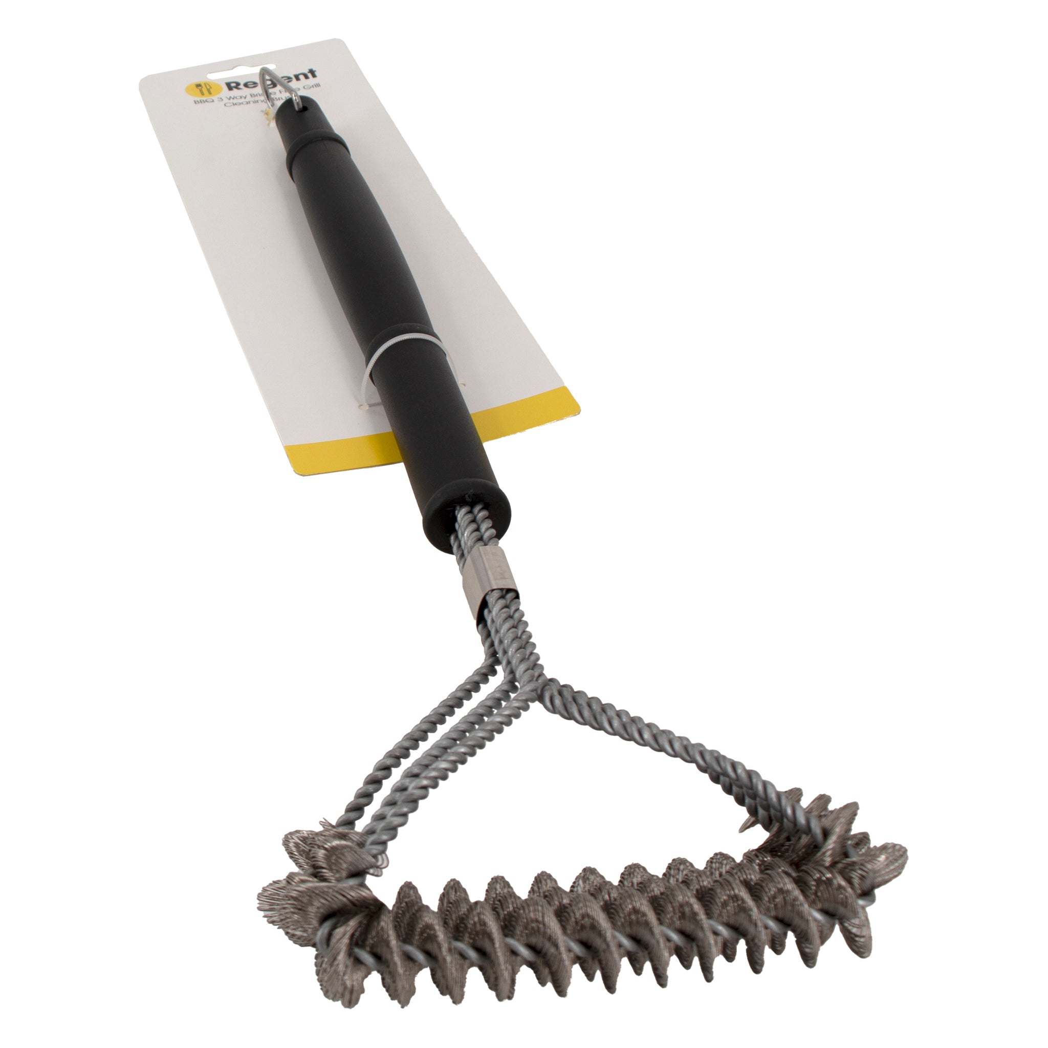 REGENT BRISTLE-FREE BRAAI GRILL CLEANING BRUSH STAINLESS STEEL, 440MM