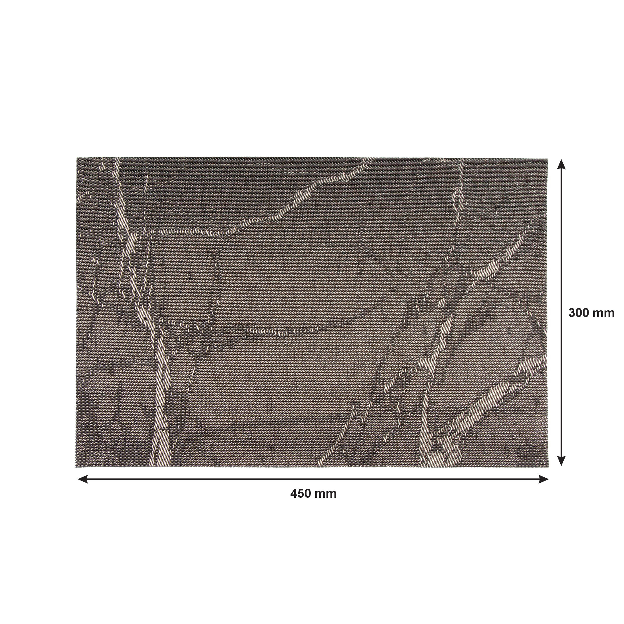 REGENT PLACE MATS WOVEN PVC GREY MARBLE, 300X450MM