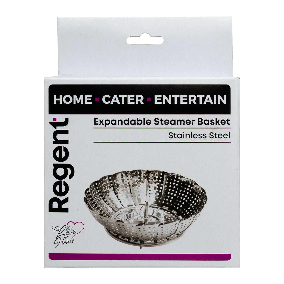REGENT KITCHEN EXPANDABLE STEAMER BASKET STAINLESS STEEL, 235/138MM DIAX70MM