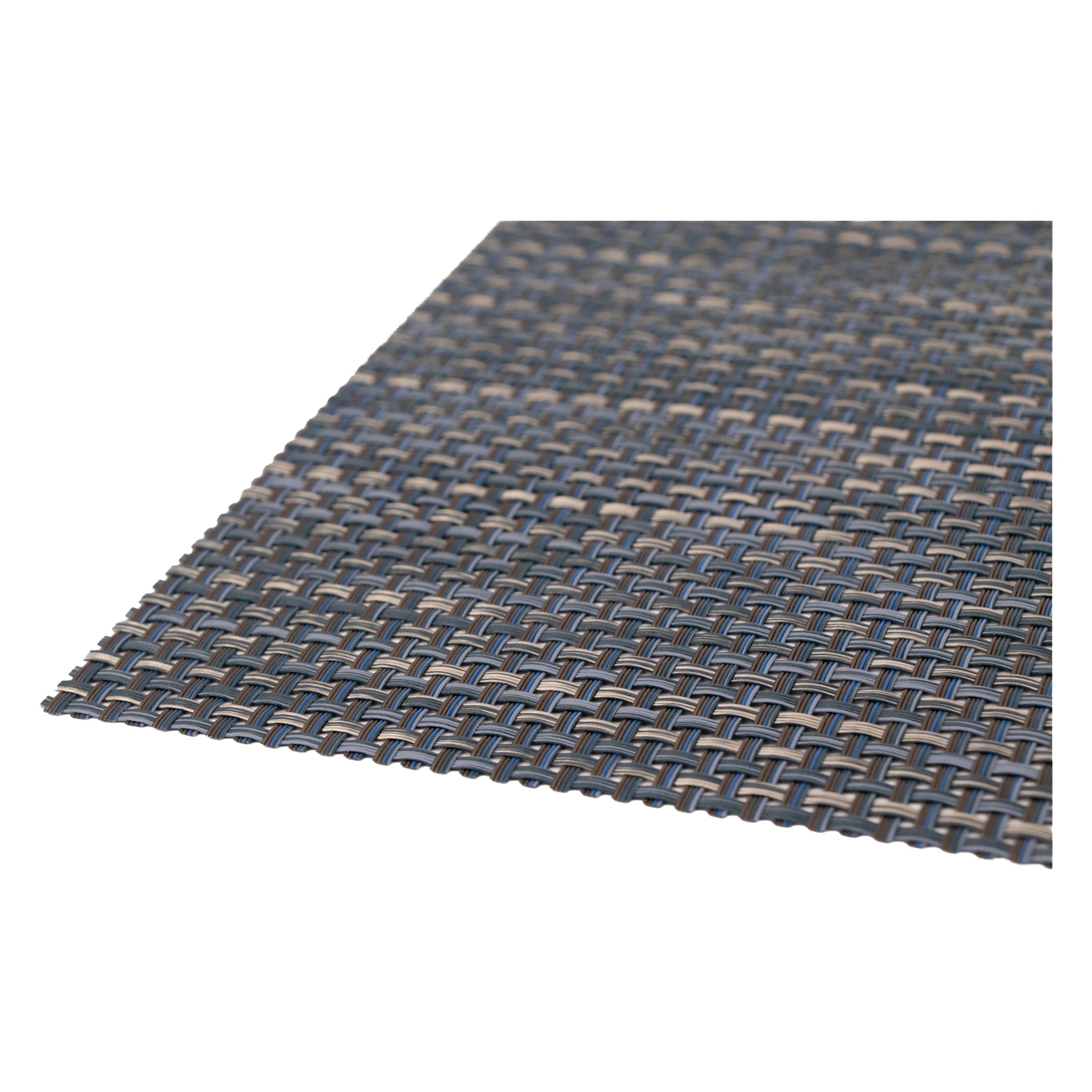 REGENT PLACE MATS WOVEN PVC BLUE/GREY, 305X450MM