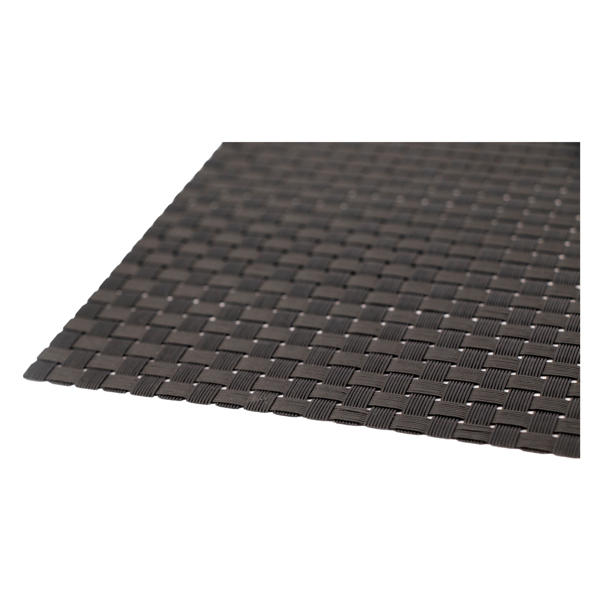 REGENT PLACE MATS WOVEN PVC BLACK, 300X450MM
