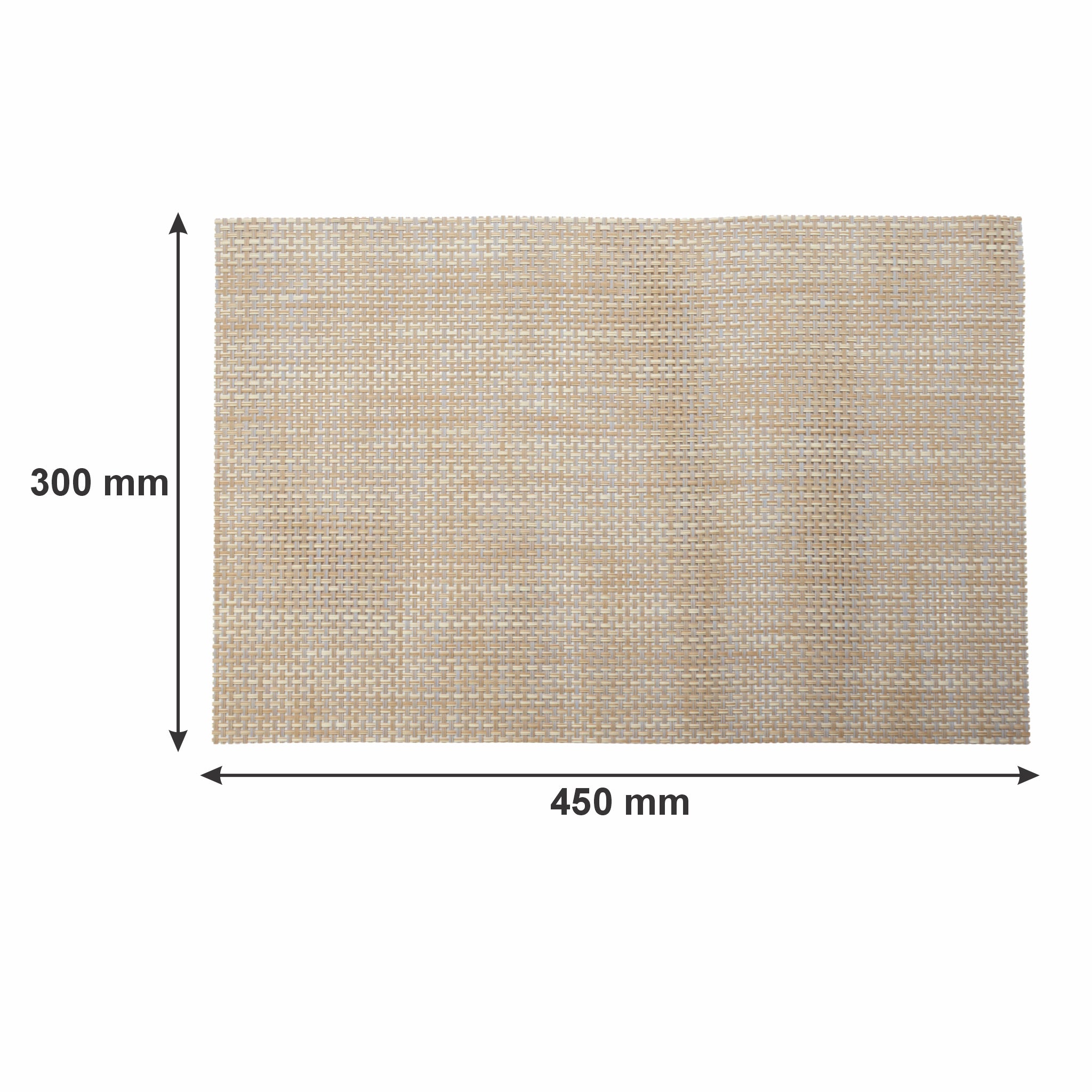 REGENT PLACE MATS WOVEN PVC BEIGE BLISS, 300X450MM