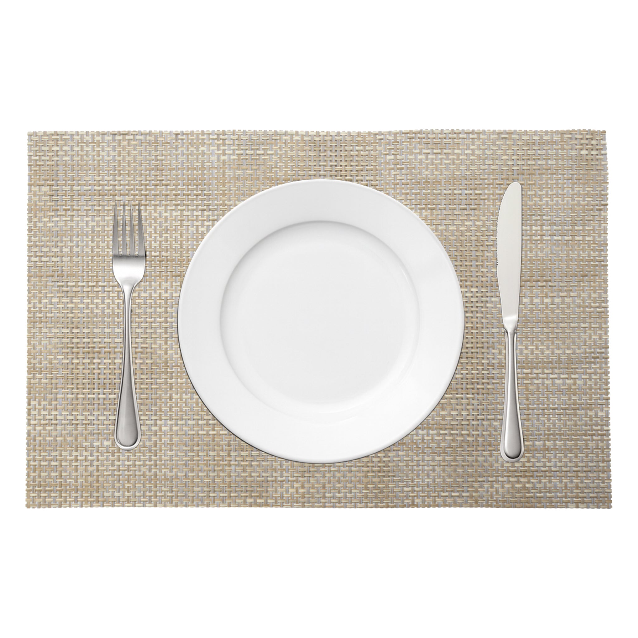 REGENT PLACE MATS WOVEN PVC BEIGE BLISS, 300X450MM