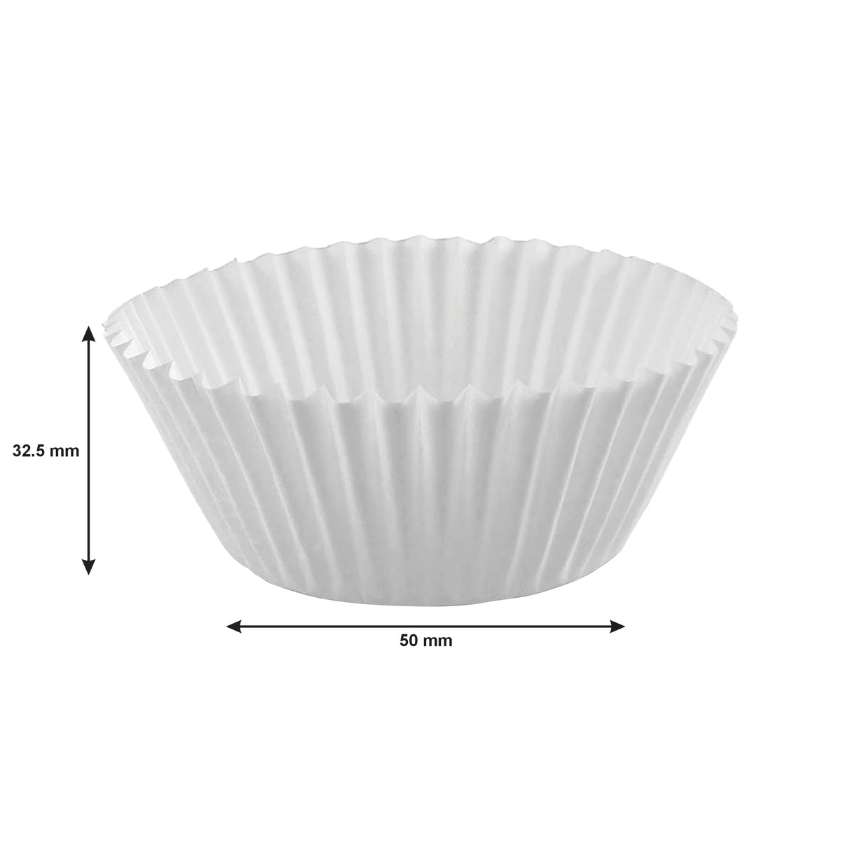 REGENT CAKE CUPS WHITE 50PK, 50X32.5MM