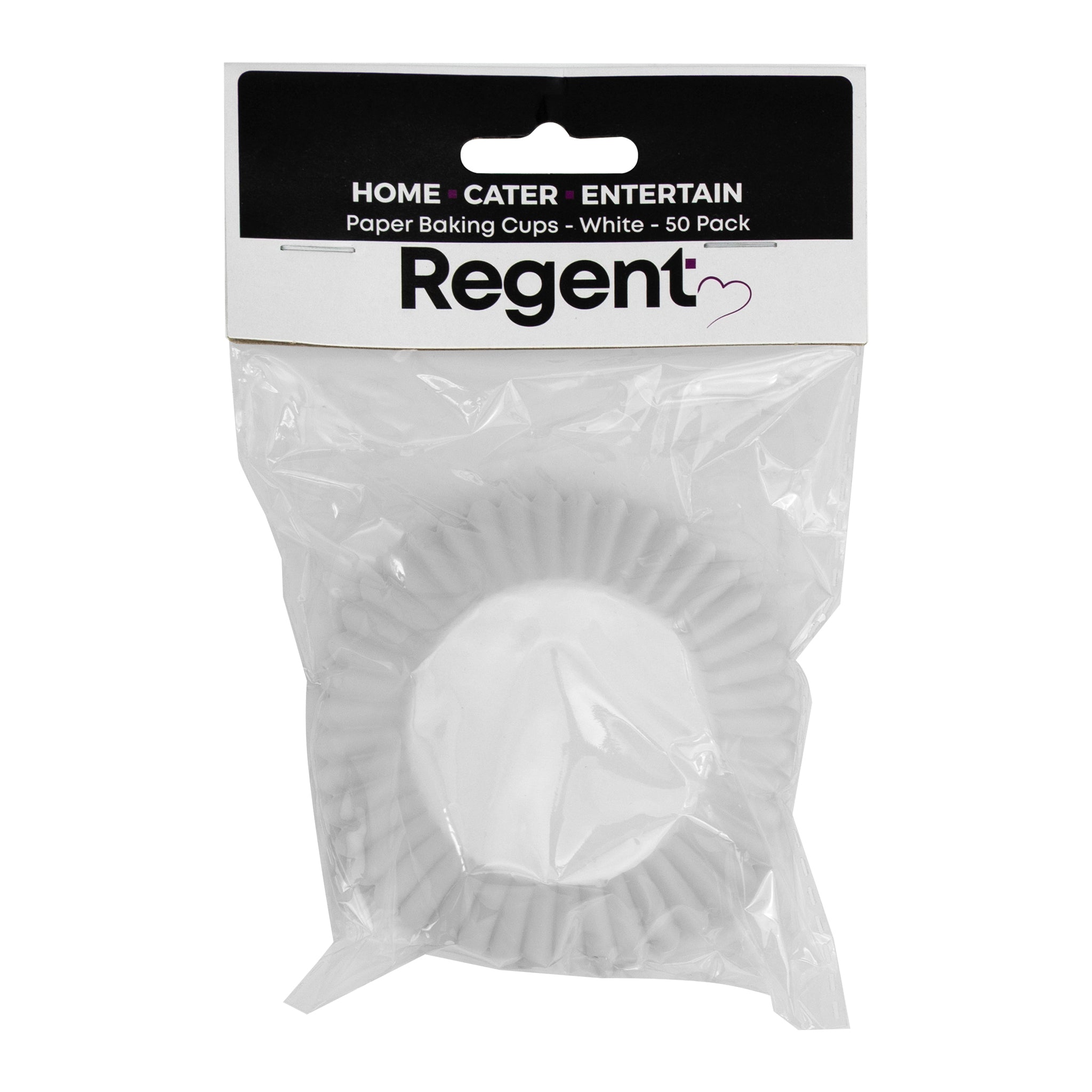 REGENT CAKE CUPS WHITE 50PK, 50X32.5MM