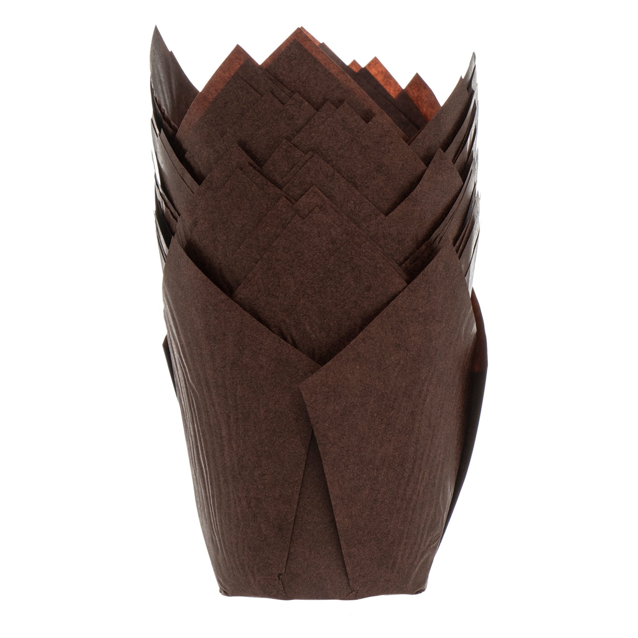 REGENT TULIP MUFFIN CUPS BROWN GREASE PROOF PAPER 50PK, 175MMX165MM