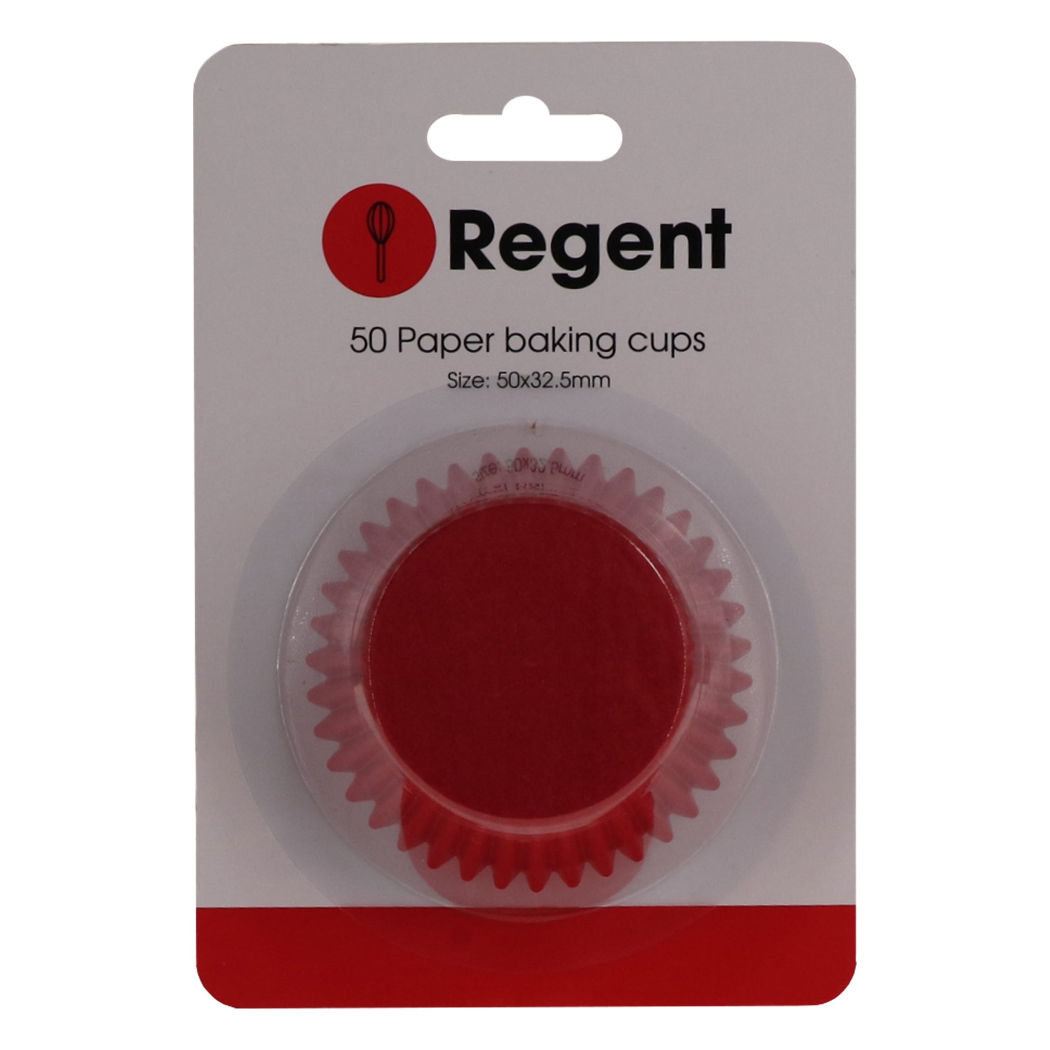 REGENT CAKE CUPS RED GLASSINE PAPER 50PK, 50X32.5MM