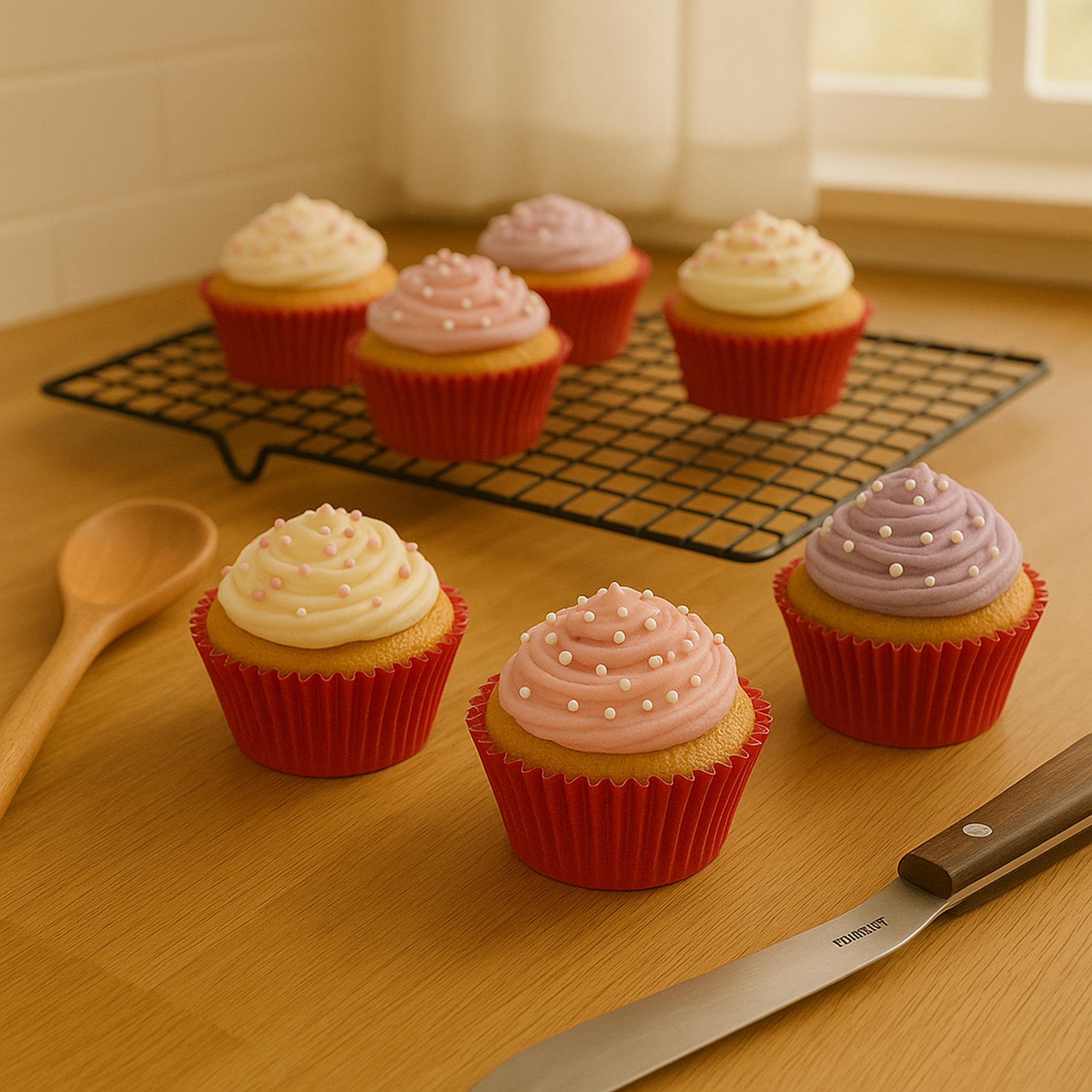 REGENT CAKE CUPS METALLIC RED FOIL 50PK, 50X32.5MM