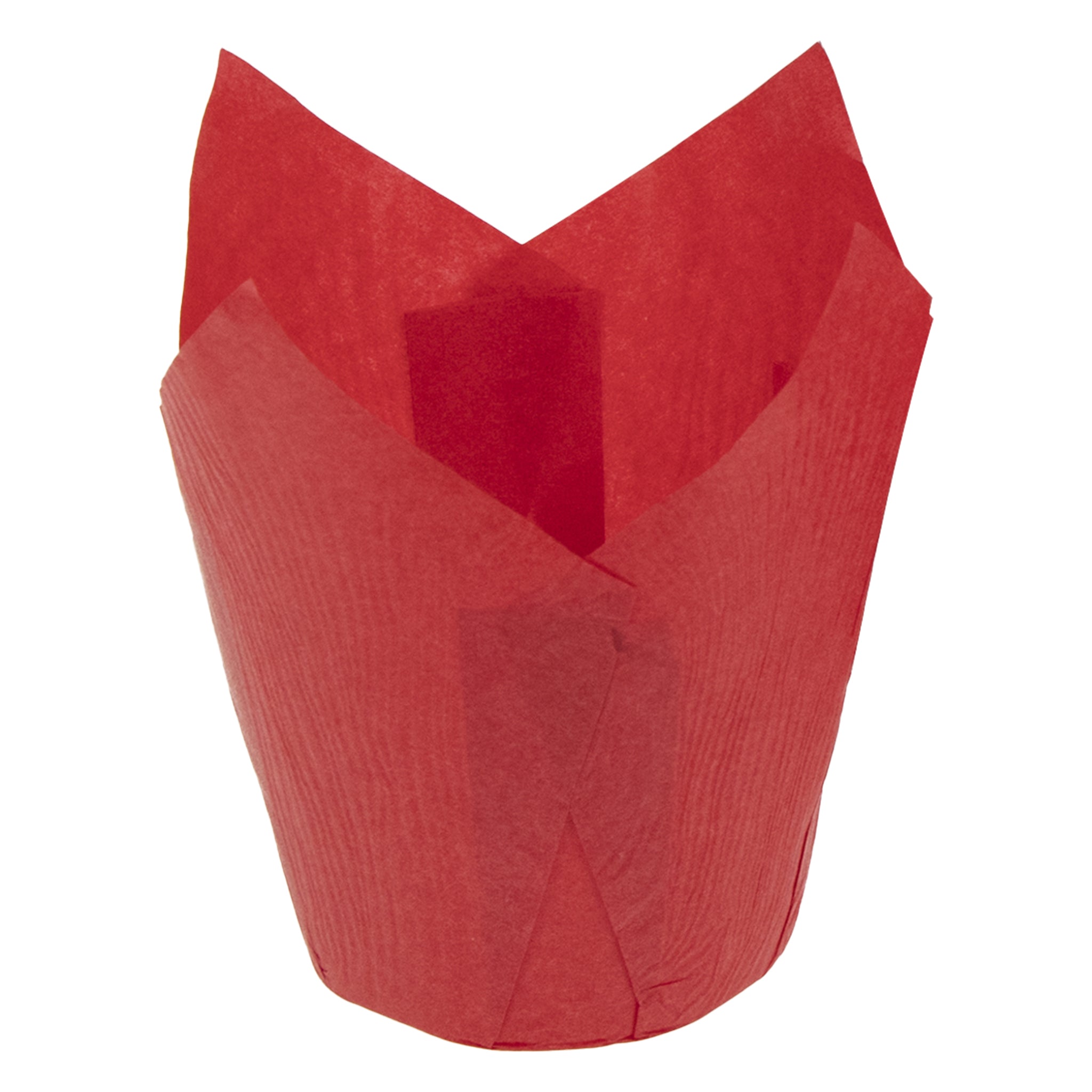 REGENT TULIP MUFFIN CUPS RED GREASE PROOF PAPER 25PK, 80/50MM DIAX90MM