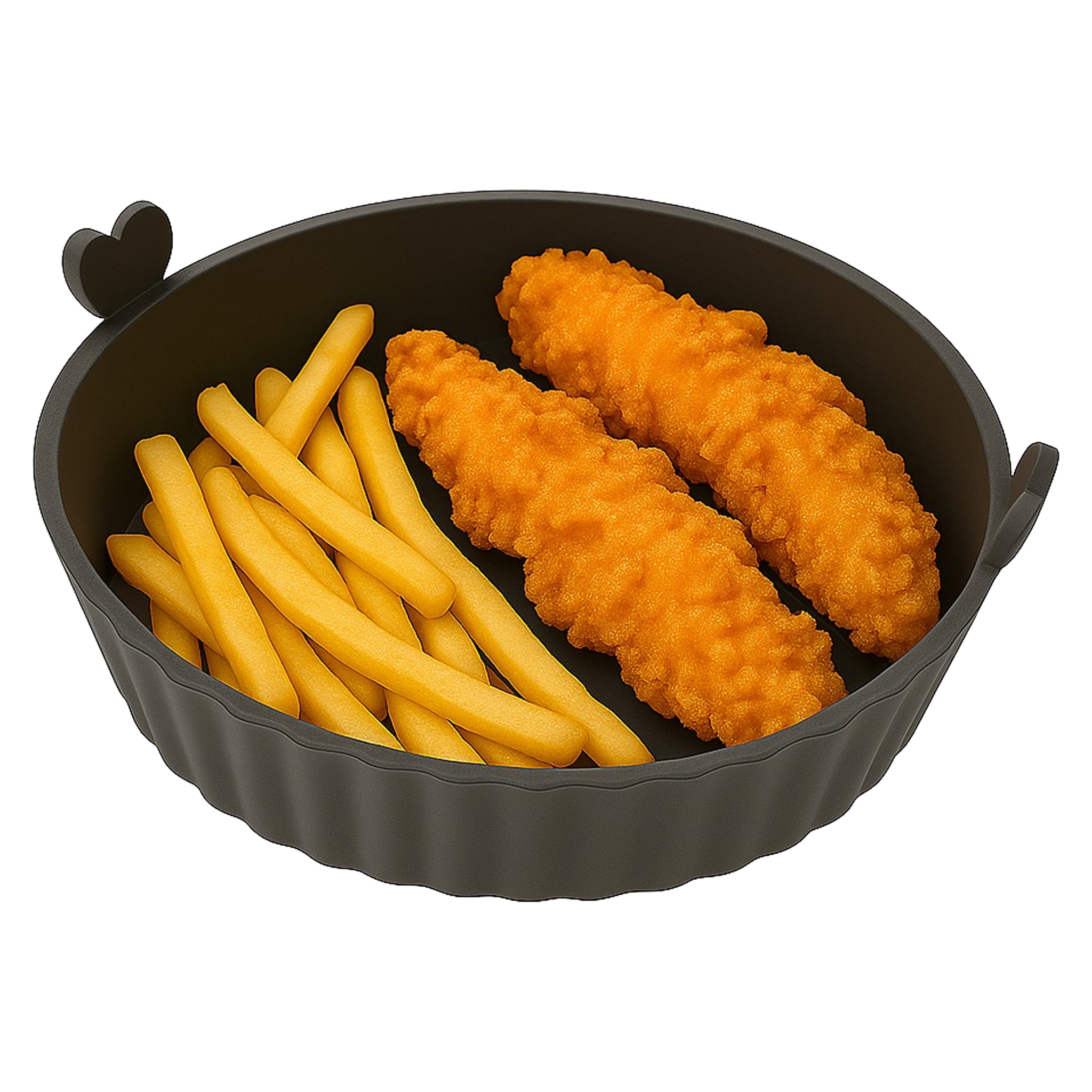 REGENT ROUND AIRFRYER BLACK SILICONE BASKET, 175MM DIA