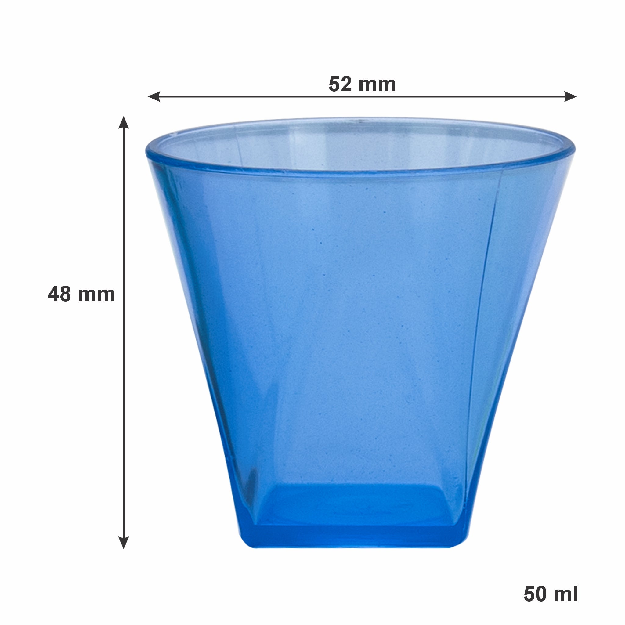 BAR BUTLER COLOURED SHOT GLASSES PLASTIC 6PK, 50ML - 52MM DIA