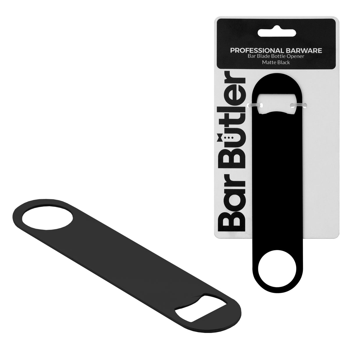 BAR BUTLER BLADE BOTTLE OPENER STAINLESS STEEL BLACK