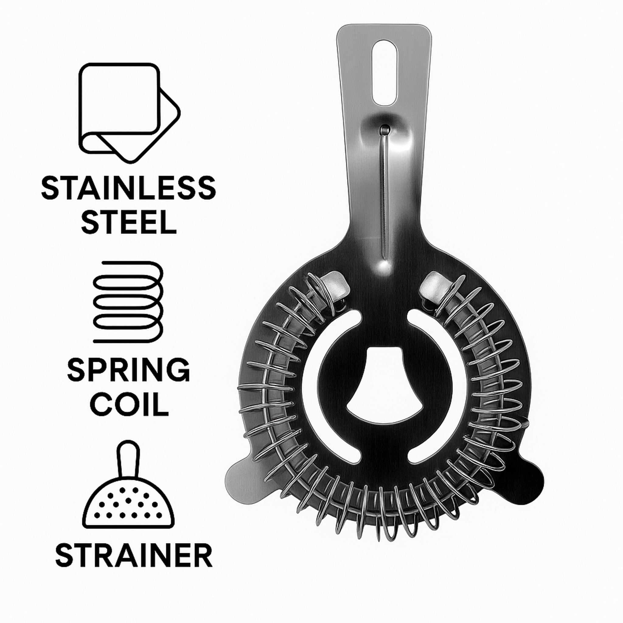 BAR BUTLER BAR STRAINER STAINLESS STEEL