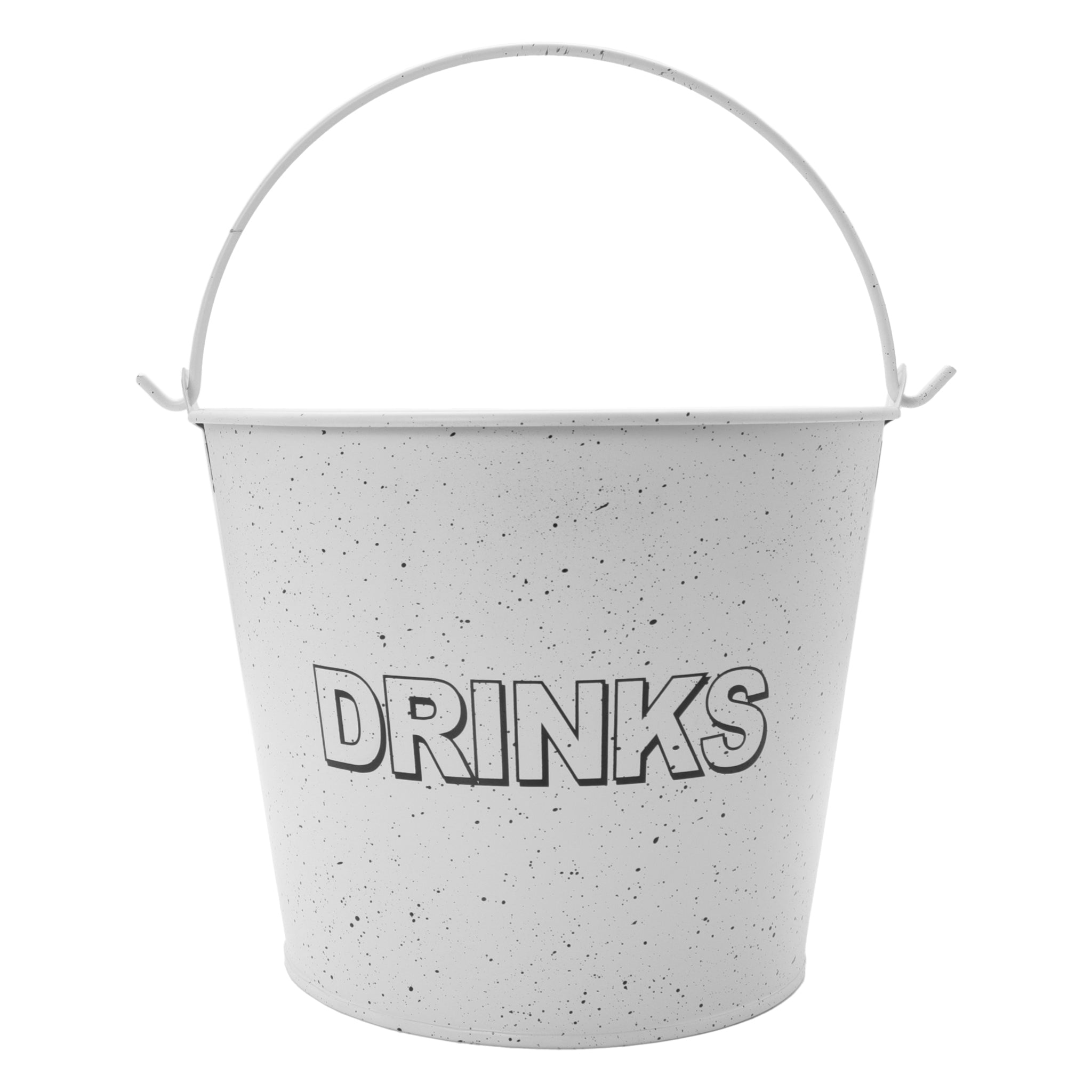 BAR BUTLER ICE BUCKET WITH HANDLE WHITE MOTTLED BLACK, 5L
