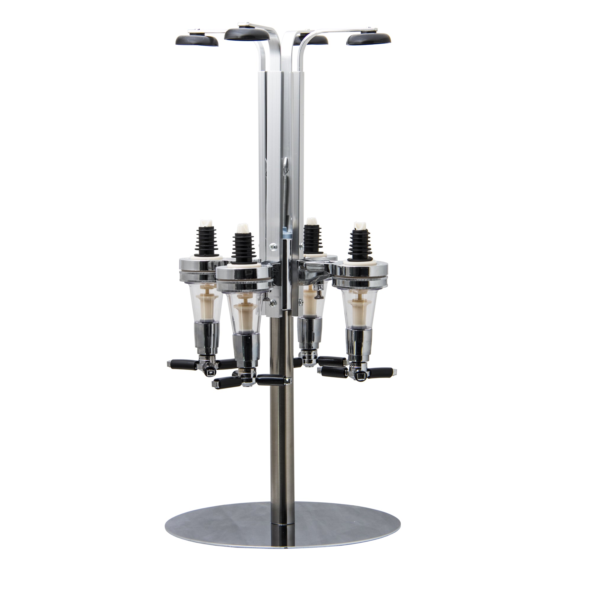 BAR BUTLER 4 BOTTLE TOT MEASURE DISPENSERS 25ML ON A ROTARY STAND
