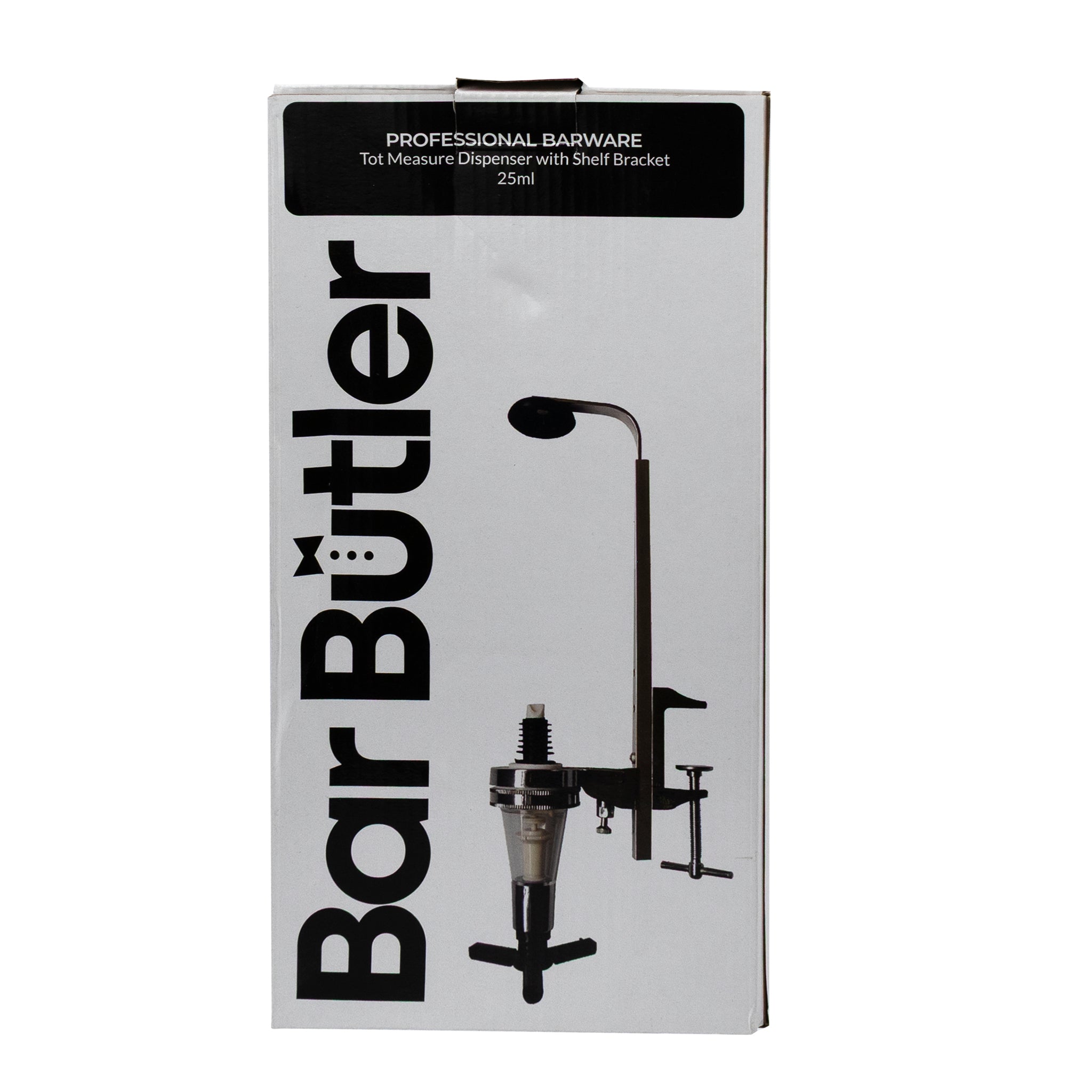 BAR BUTLER TOT MEASURE DISPENSER 25ML WITH SHELF BRACKET