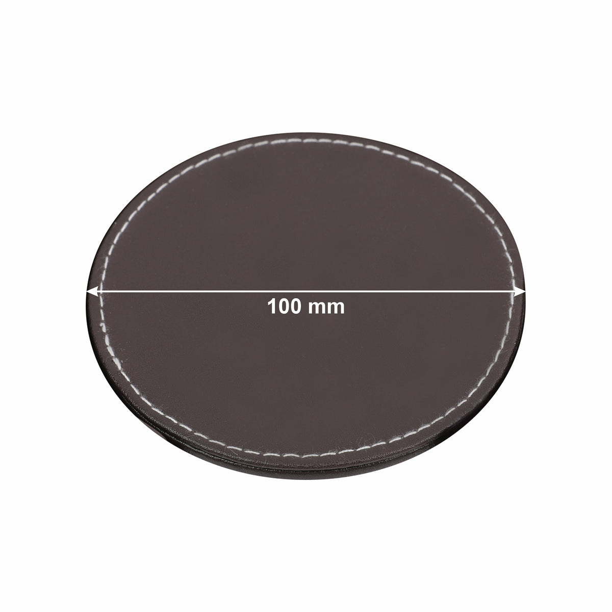 BAR BUTLER ROUND LEATHERETTE COASTERS 100MM DIA. IN HOLDER 7 PIECE SET