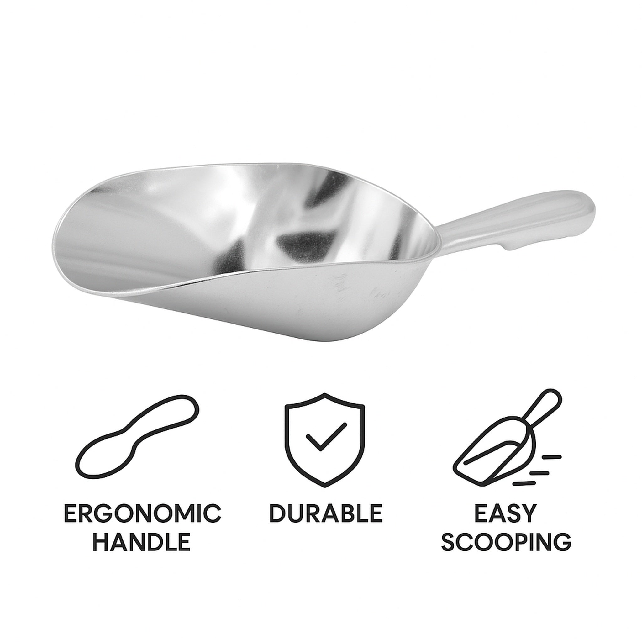 BAR BUTLER ALUMINIUM ICE SCOOP - MEDIUM