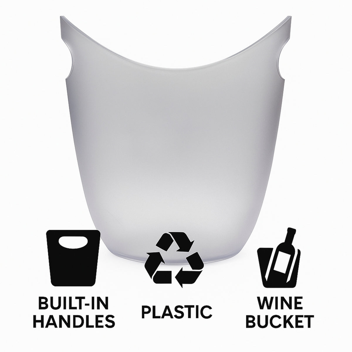 BAR BUTLER ICE BUCKET OPAQUE PS PLASTIC, 4L