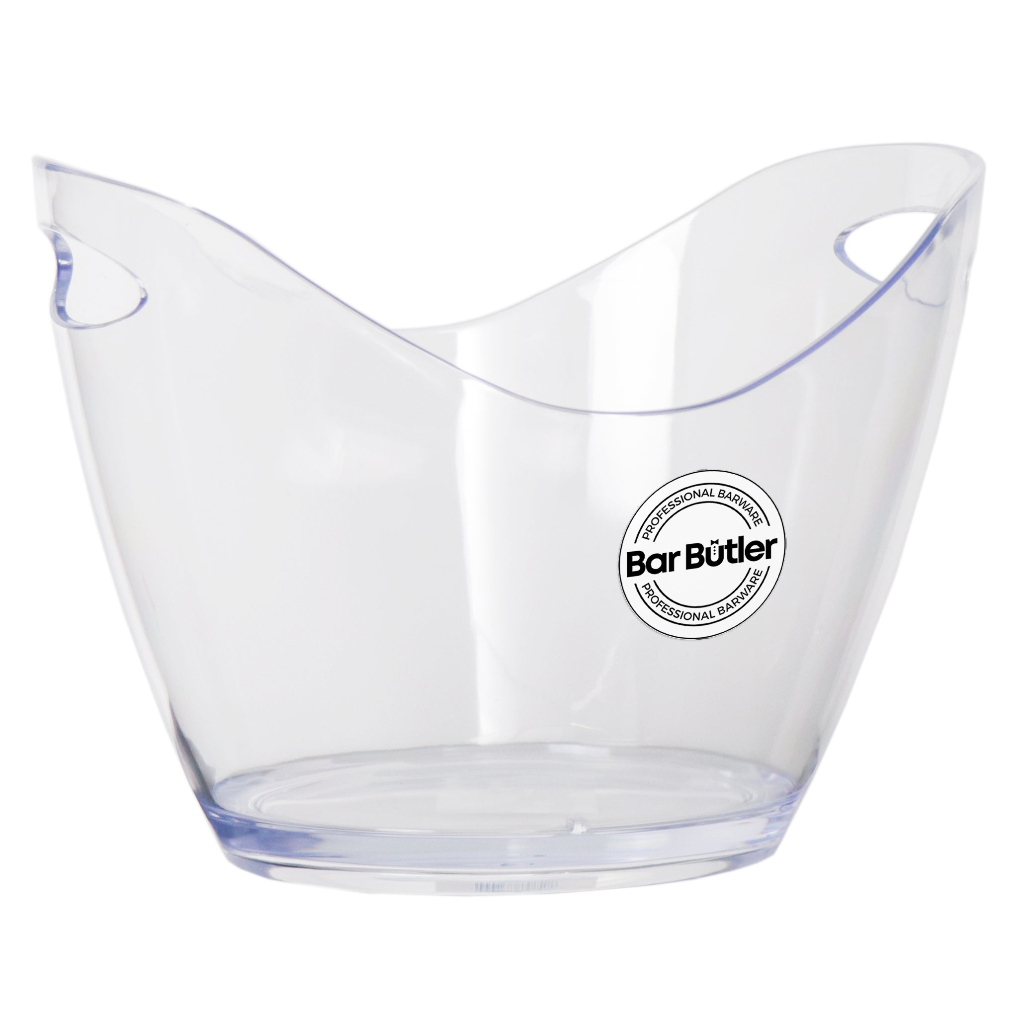 BAR BUTLER WINE BUCKET OVAL CLEAR PS PLASTIC, 4L