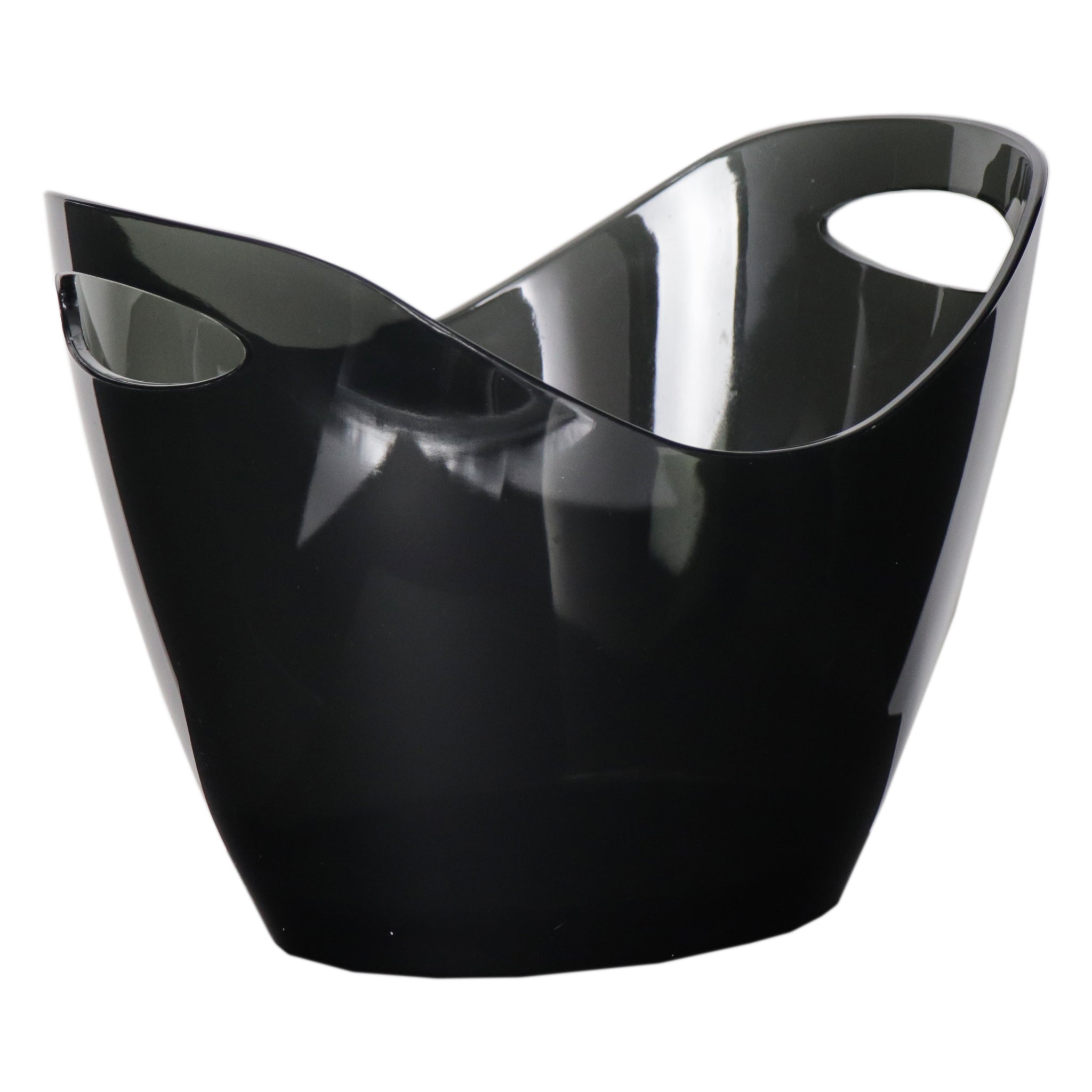 BAR BUTLER WINE BUCKET OVAL TRANSPARENT BLACK PS PLASTIC, 4L