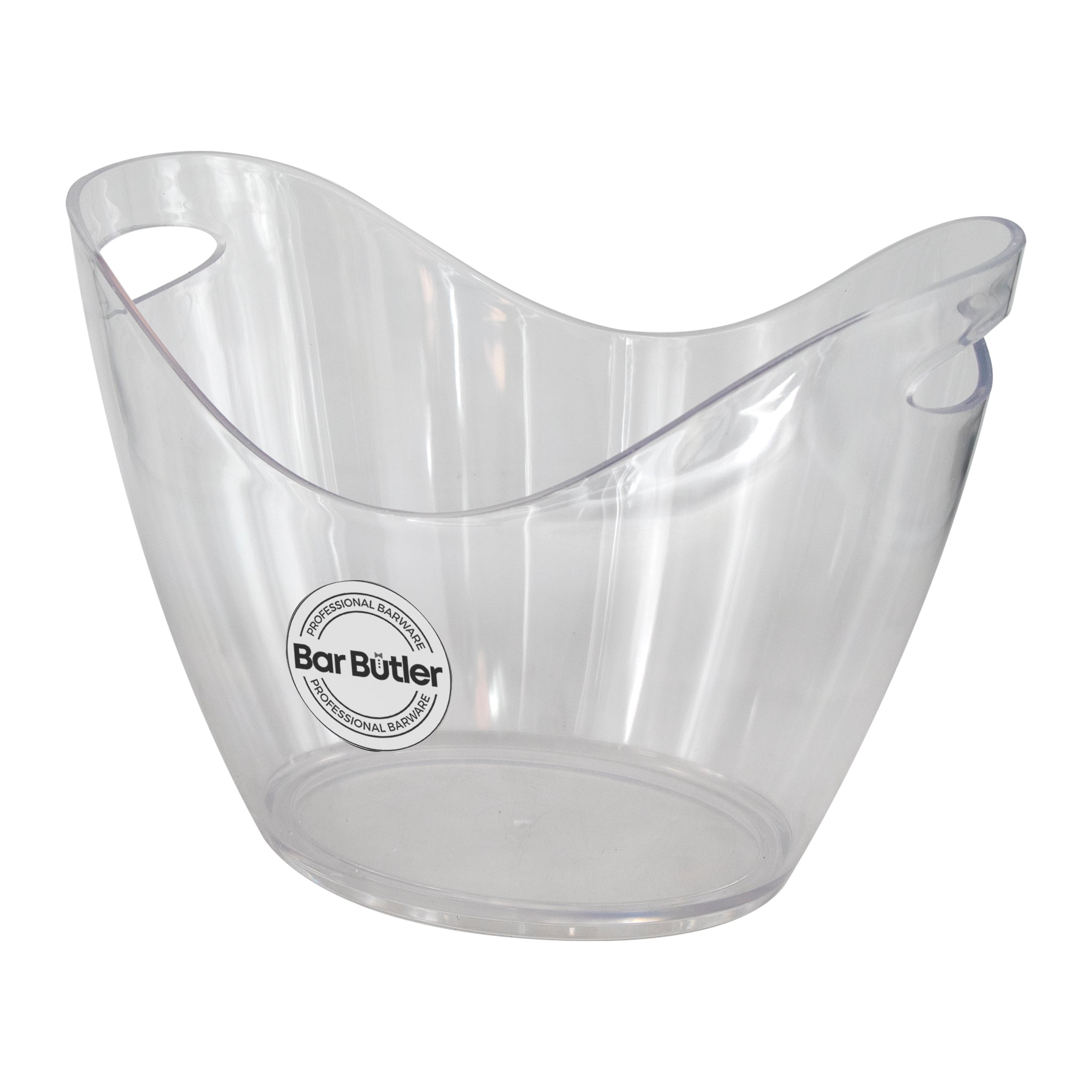 BAR BUTLER WINE BUCKET OVAL CLEAR PS PLASTIC, 7L