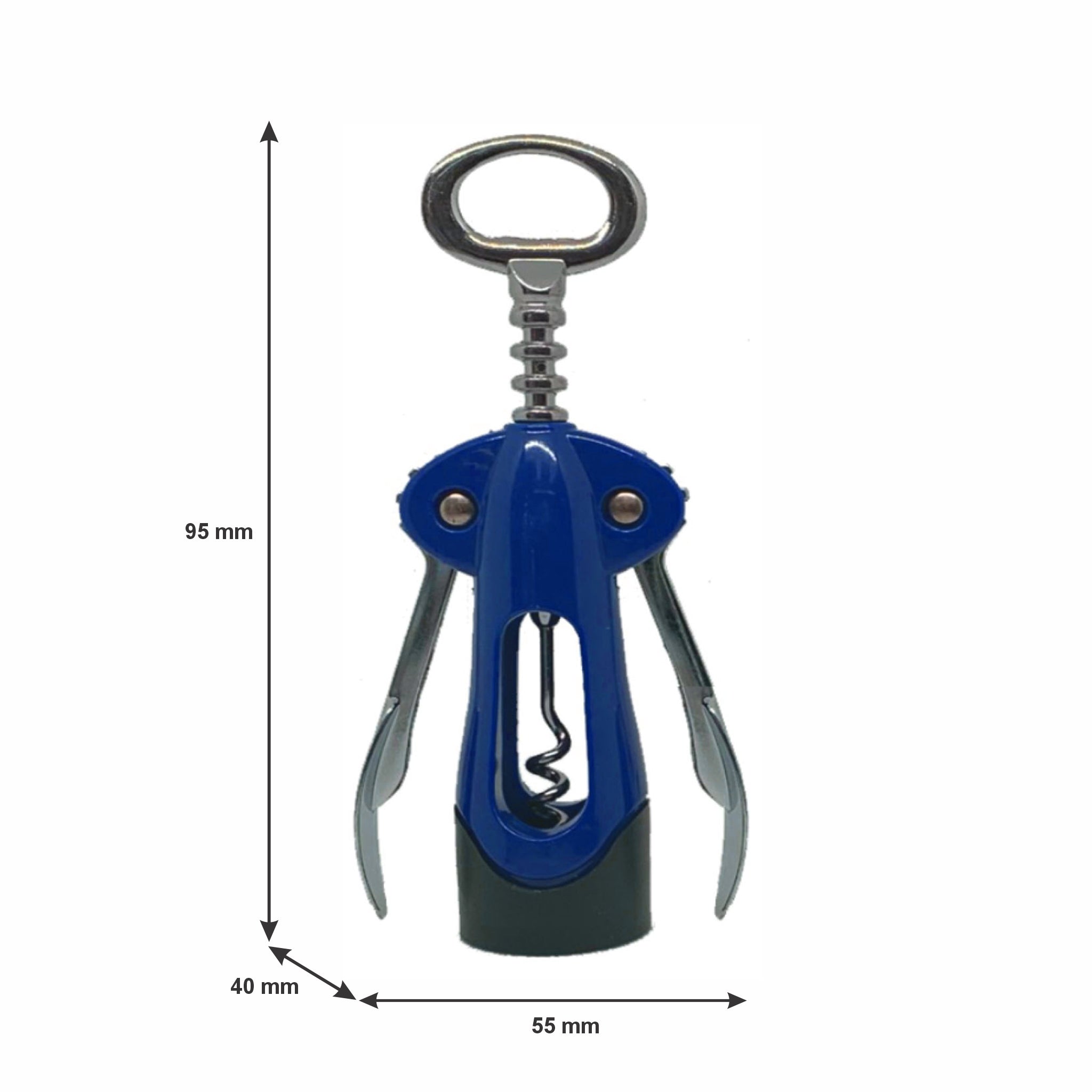 BAR BUTLER WING CORKSCREW PLASTIC BLUE WITH BLACK BASE