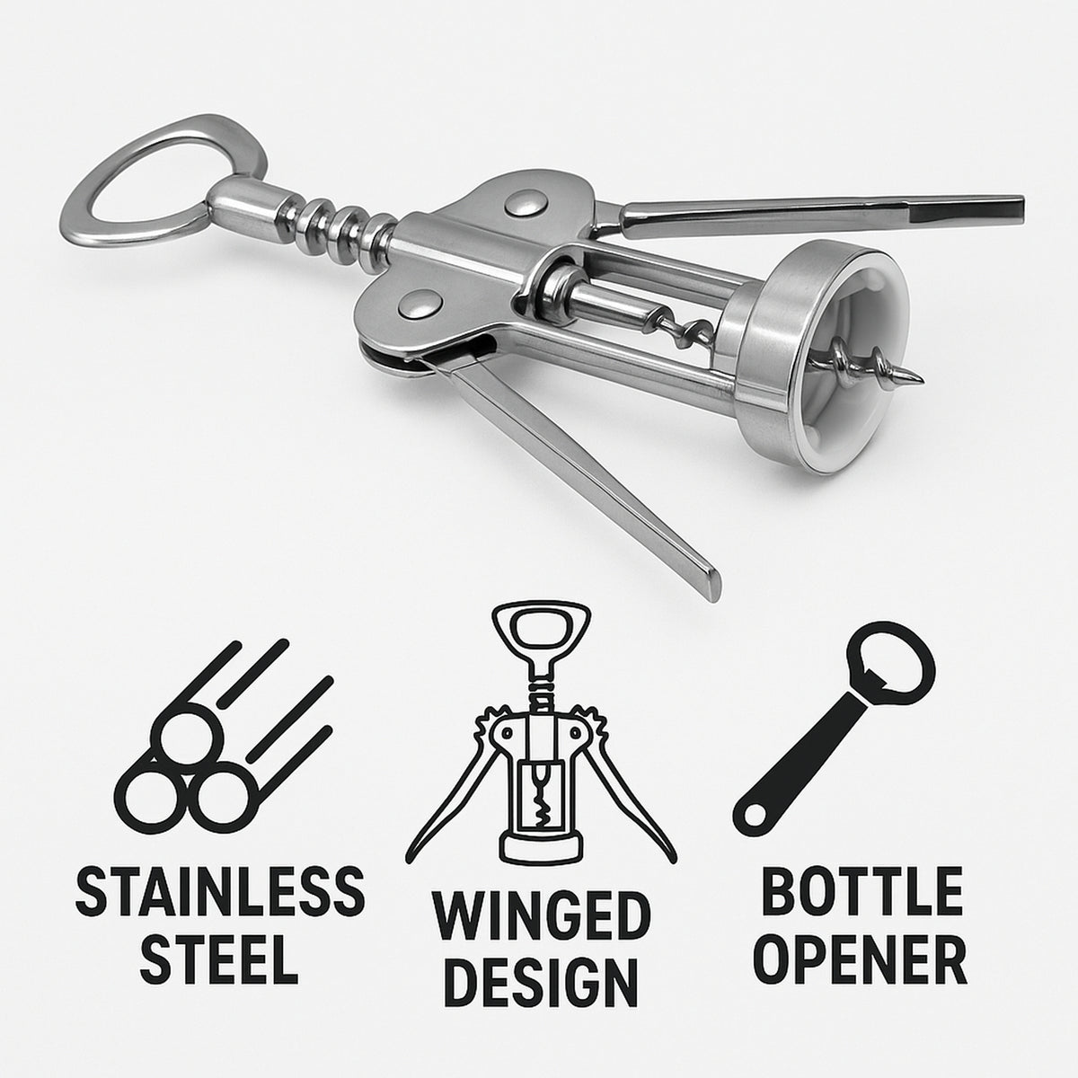 BAR BUTLER HEAVY DUTY WING CORKSCREW