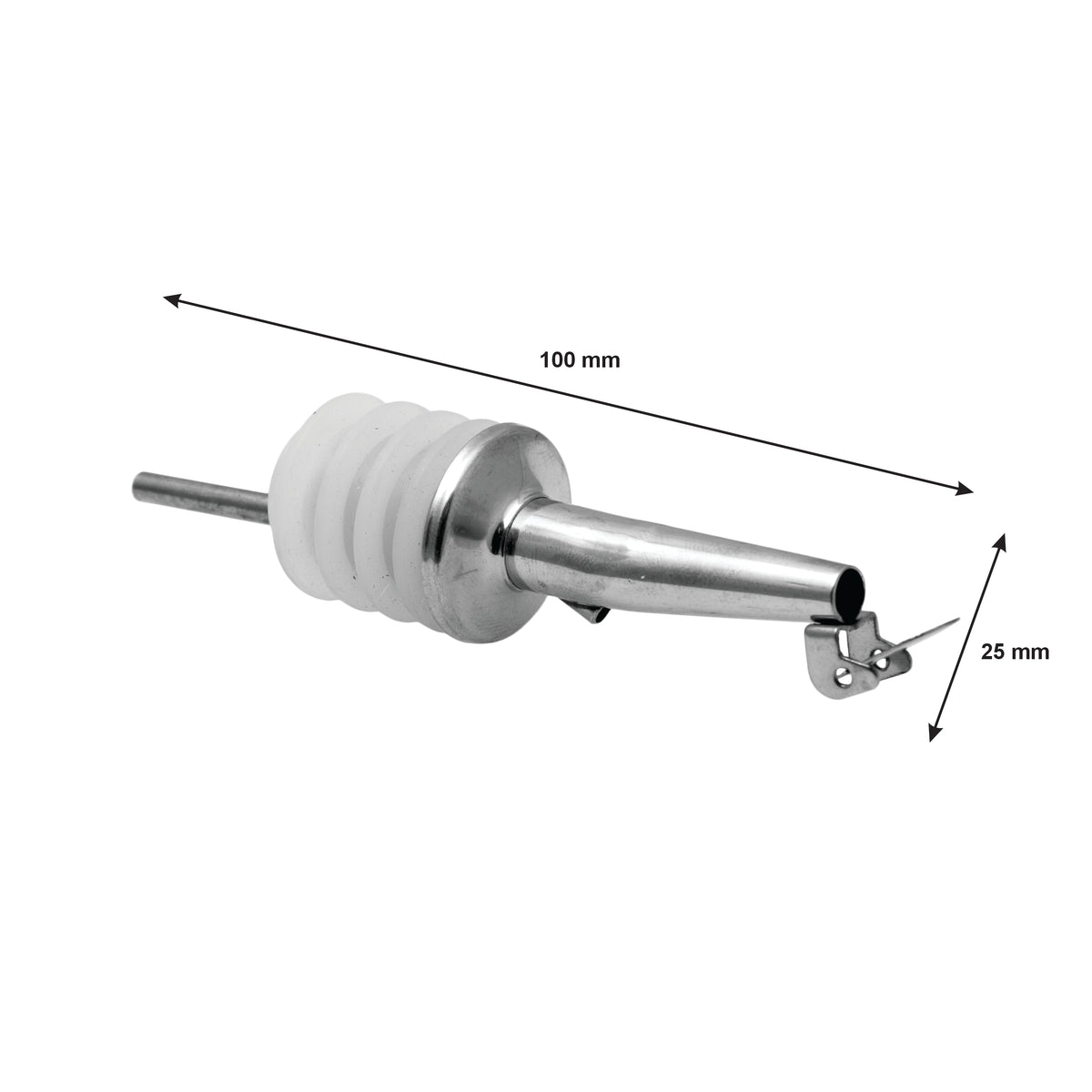 BAR BUTLER FREE FLOW POURERS WITH CAPS STAINLESS STEEL 2PK
