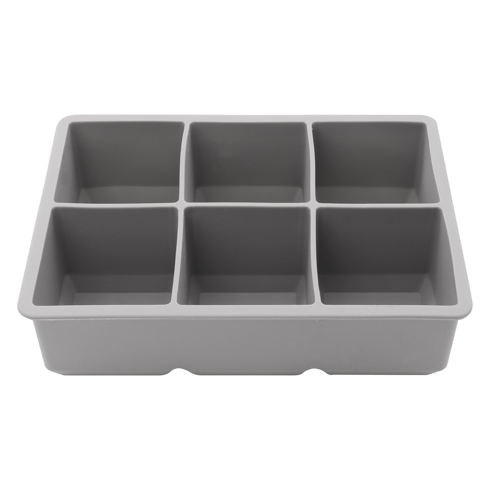 BAR BUTLER GREY SILICONE 6 JUMBO ICE CUBES TRAY