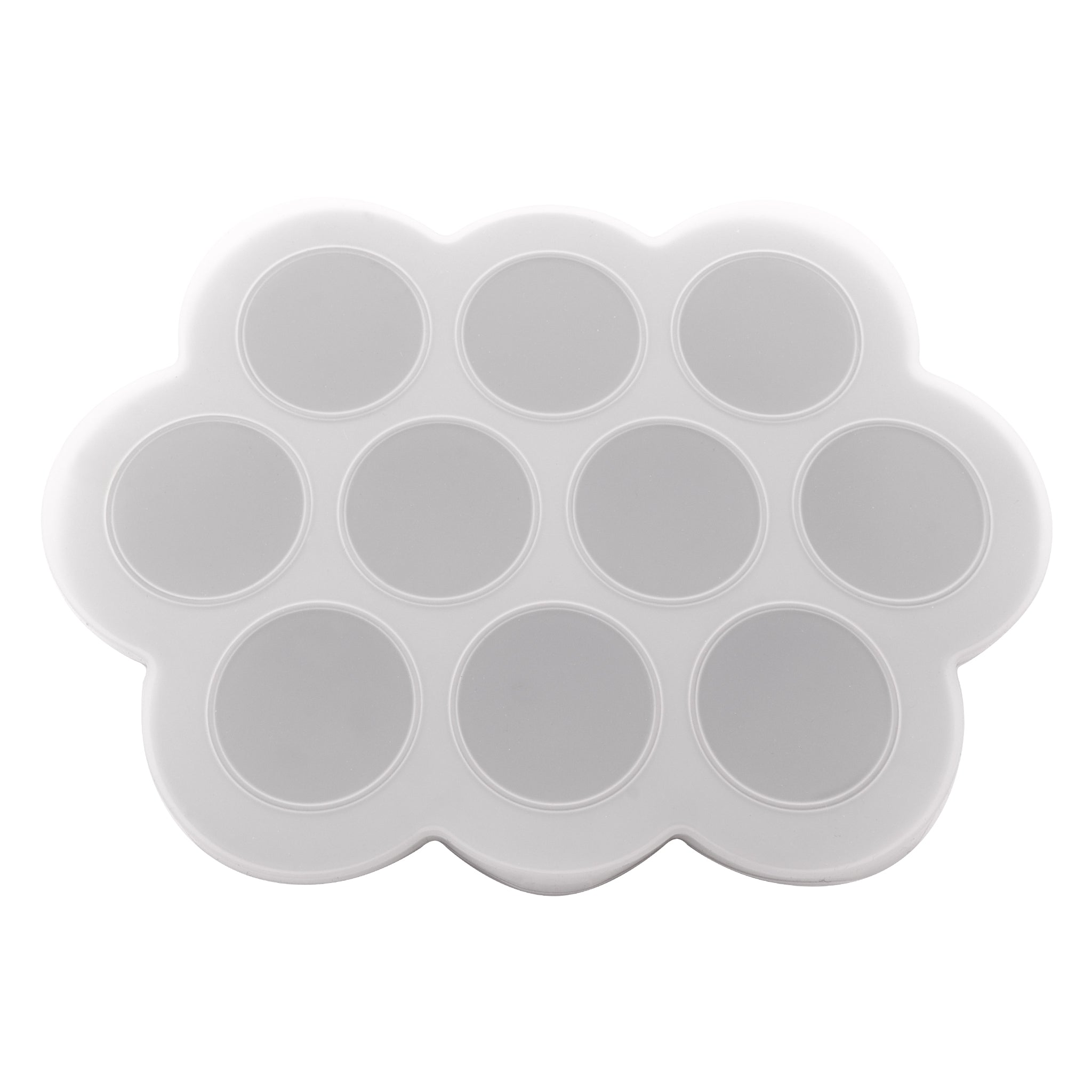 BAR BUTLER GREY SILICONE 10 ICE/BABY FOOD MOULDS WITH COVER