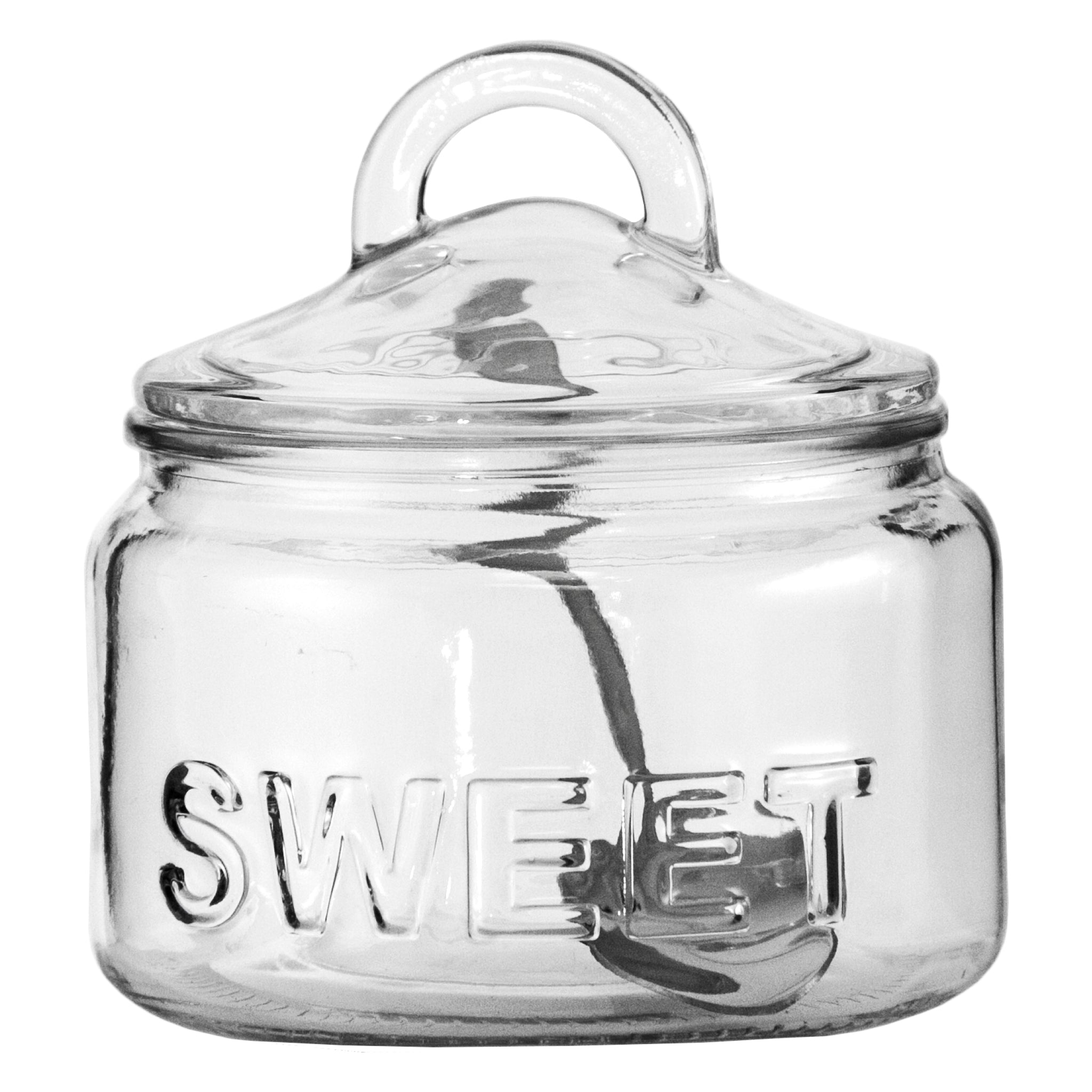 REGENT GLASS SUGAR BOWL 540ML & CREAMER 340ML WITH SPOON 3PCS SET