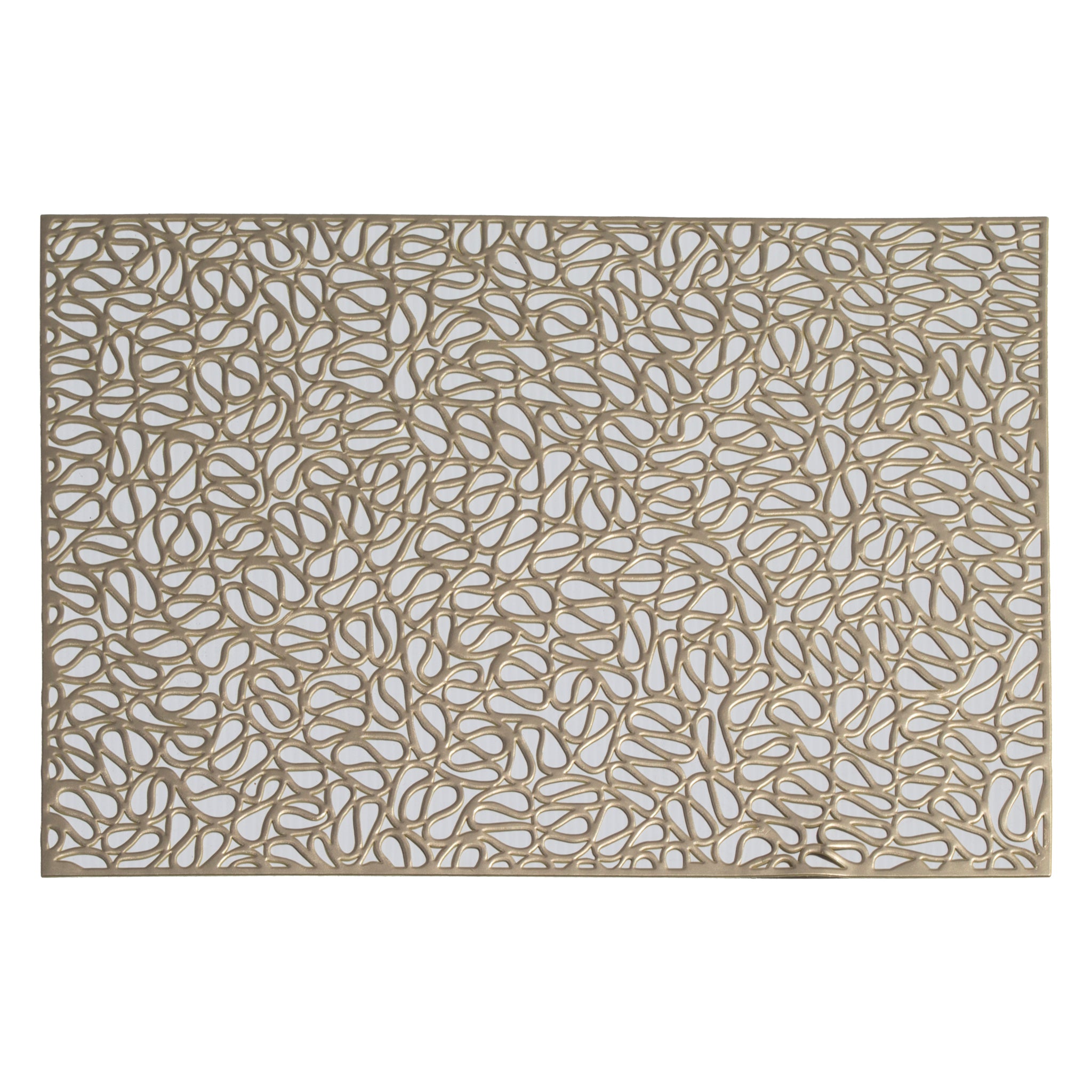 REGENT PLACE MATS PRESSED GOLD PVC 4PK ROLL, 300X450MM