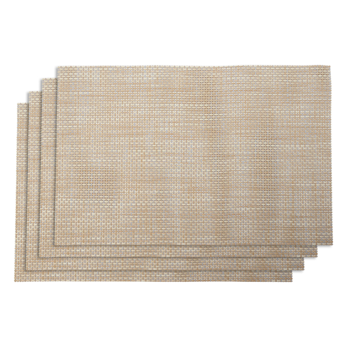REGENT PLACE MATS WOVEN PVC BEIGE BLISS 4PK ROLL, 300X450MM