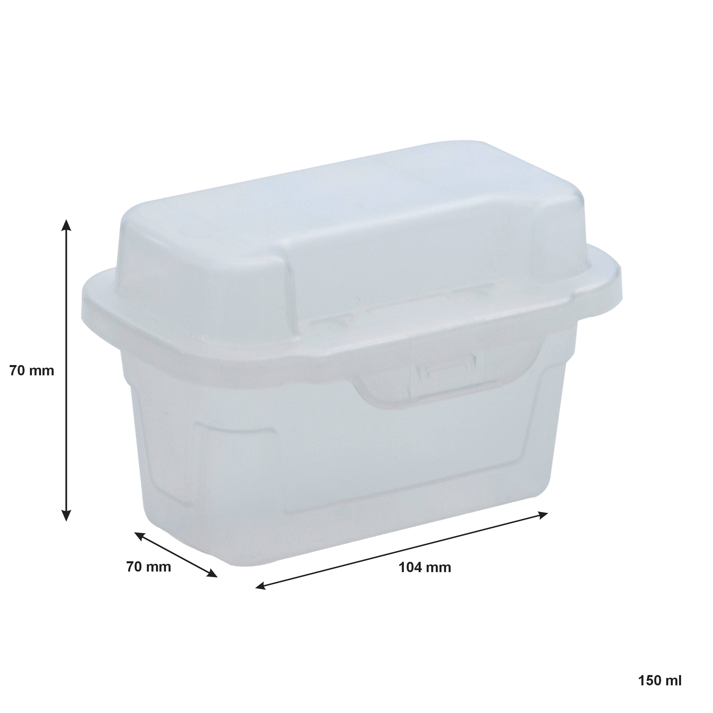 REGENT STOREAWAY PLASTIC STACK BOX CLEAR, 150ML - 104X70X70MM
