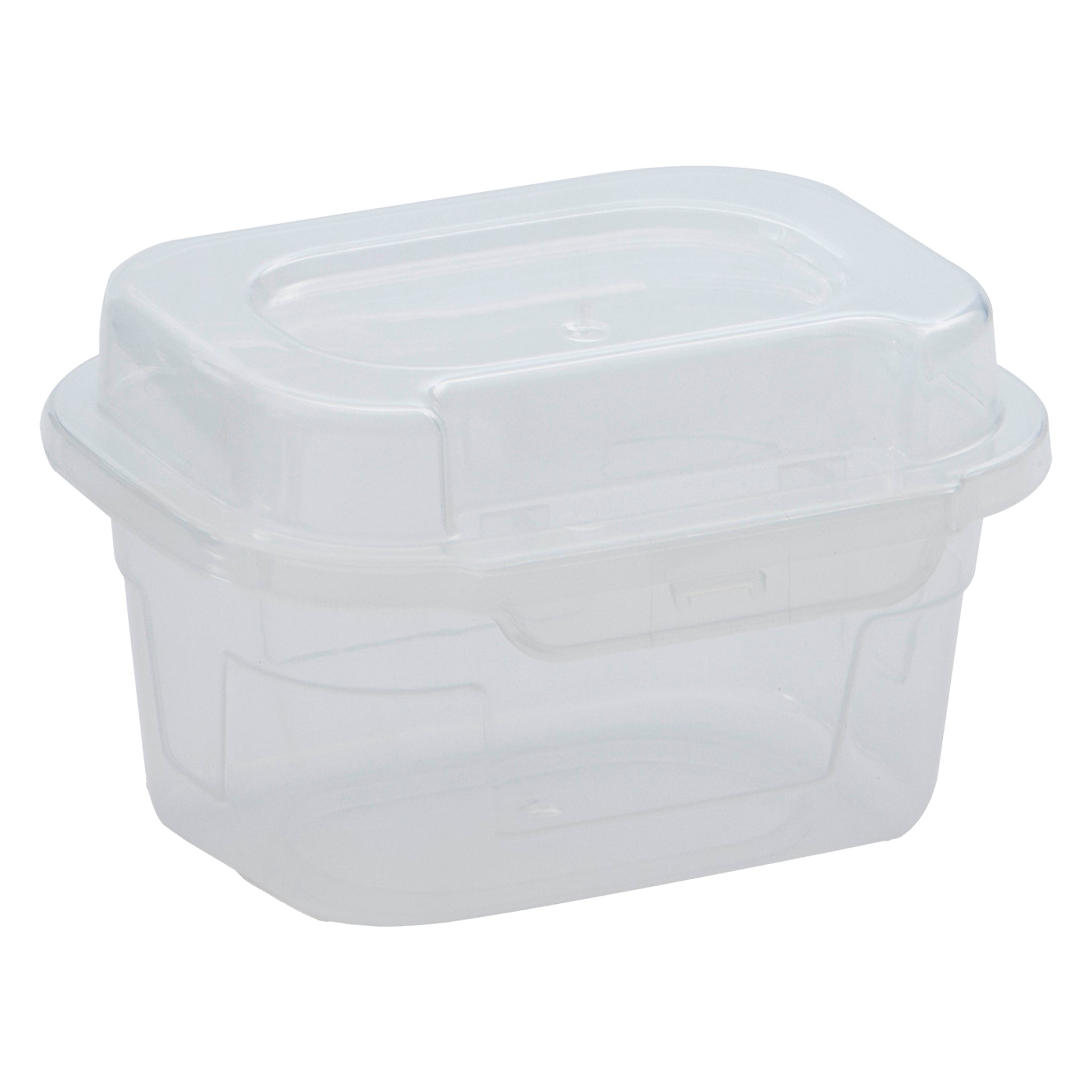 REGENT STOREAWAY PLASTIC STACK BOX CLEAR, 350ML - 100X125X65MM