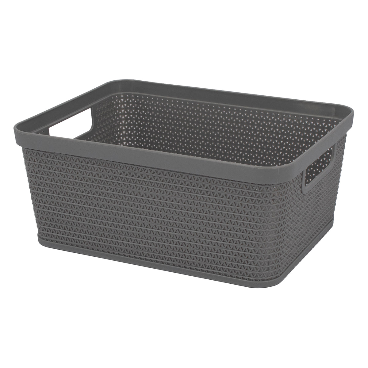 REGENT STOREAWAY PLASTIC LATTICE BASKET SMALL, ASST. COLOURS BLUE, GREY & WHITE, 250X195X105MM