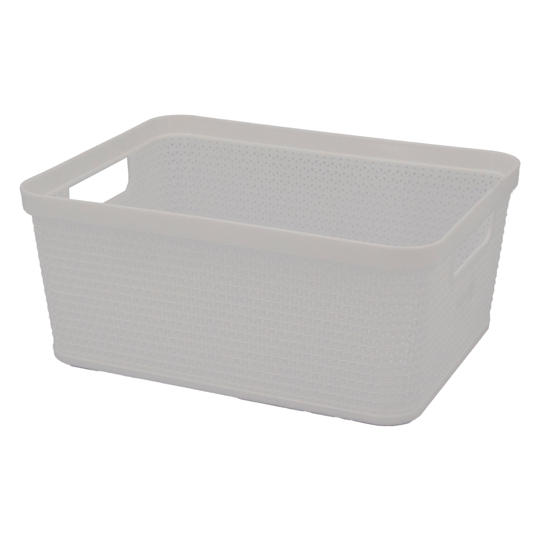 REGENT STOREAWAY PLASTIC LATTICE BASKET SMALL, ASST. COLOURS BLUE, GREY & WHITE, 250X195X105MM