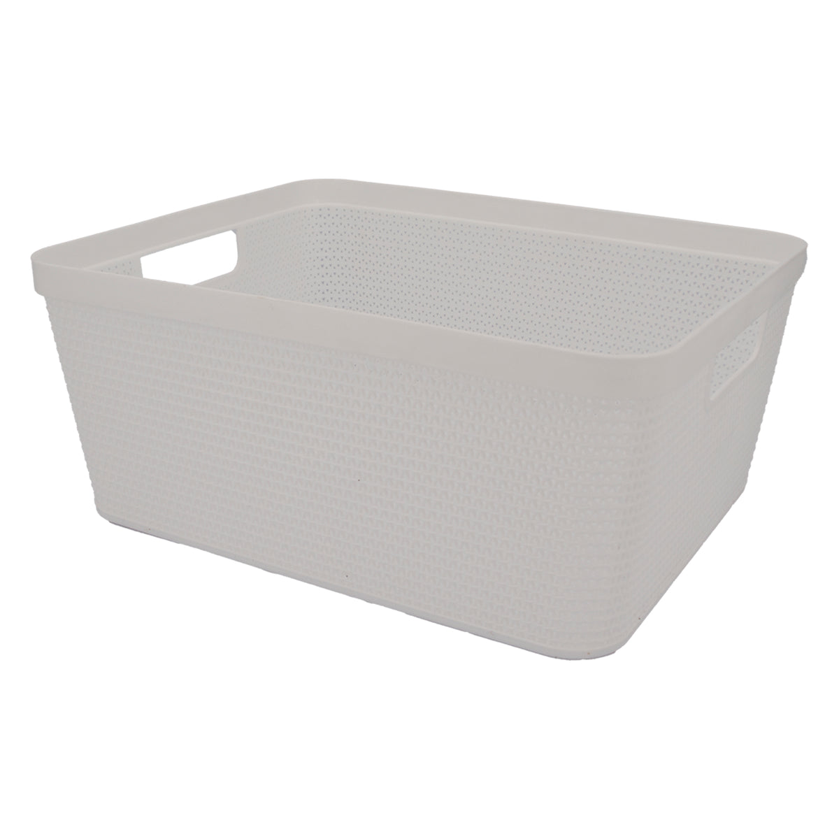 REGENT STOREAWAY PLASTIC LATTICE BASKET LARGE ASST. COLOURS BLUE, GREY & WHITE, 360X295X150MM