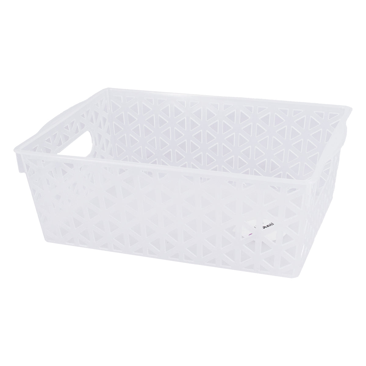 REGENT STOREAWAY HOME/OFFICE CLEAR PLASTIC BASKET MEDIUM, 255X185X85MM