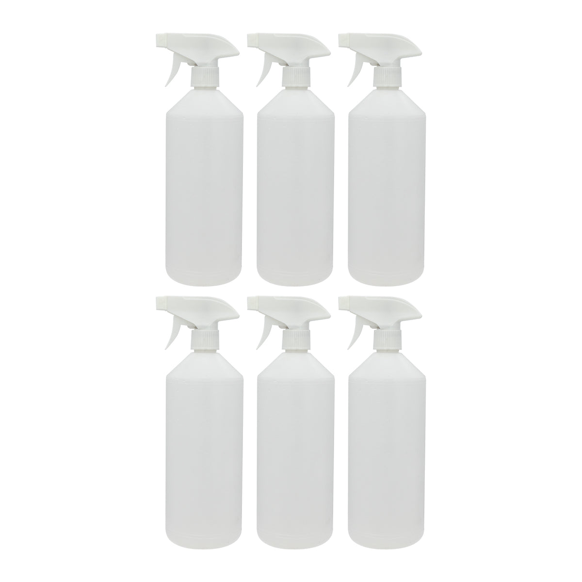 REGENT EMPTY BOTTLES WITH 28MM WHITE SPRAY HEADS 6PK, 1L