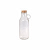 REGENT GLASS WATER BOTTLE CLEAR WITH RING HANDLE & CORK STOPPER, 800ML (250X95X85MM DIA)