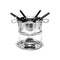 REGENT COOKWARE FONDUE SET WITH BURNER & 6 FORKS STAINLESS STEEL, (240/180MM DIAX180MM)