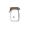 REGENT HERMETIC GLASS CANISTER WITH BAMBOO LID AND BLACK CLIP, 1LT (170X110MDIA)