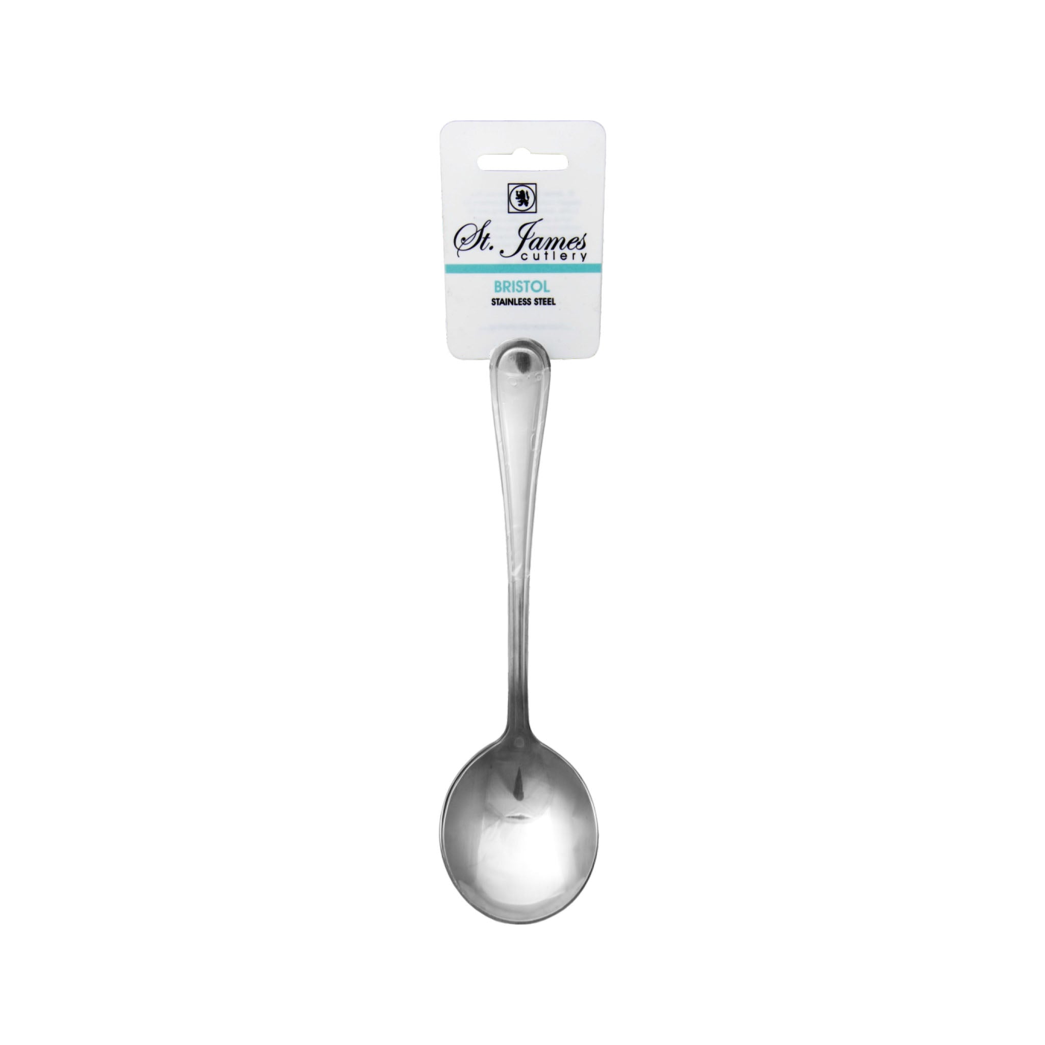 ST. JAMES CUTLERY BRISTOL (880) SOUP SPOON 4PK HANG CARD