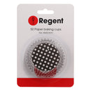 REGENT CAKE CUPS BLACK AND WHITE CHECK 50 PCS, (50X32.5MM)