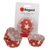 REGENT CAKE CUPS RED WITH WHITE STARS 50 PCS, (50X32.5MM)