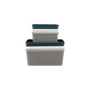 REGENT PLASTIC NEW KNIT BASKET LARGE, ASST. COLOURS BLUE, GREY AND WHITE (360X295X150MM)