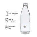 REGENT GLASS MILK BOTTLE WITH METAL LID, 1L