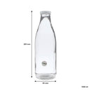 REGENT GLASS MILK BOTTLE WITH METAL LID, 1LT (85MM DIAX265MM)